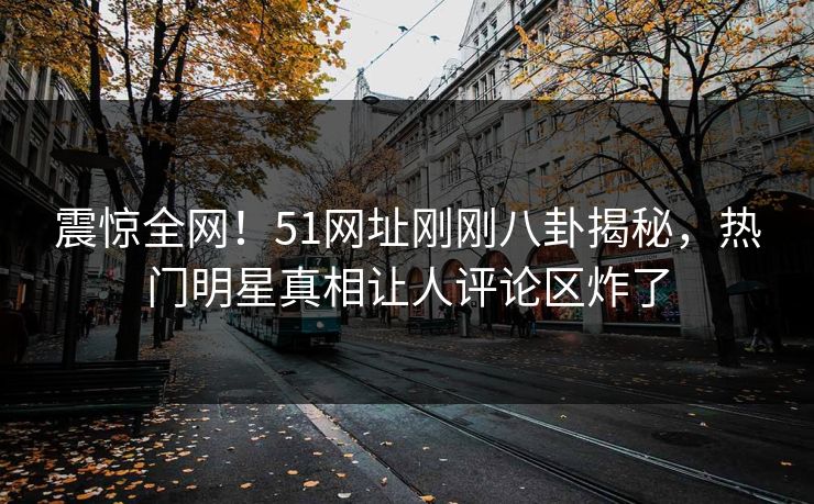 震惊全网!51网址刚刚八卦揭秘,热门明星真相让人评论区炸了