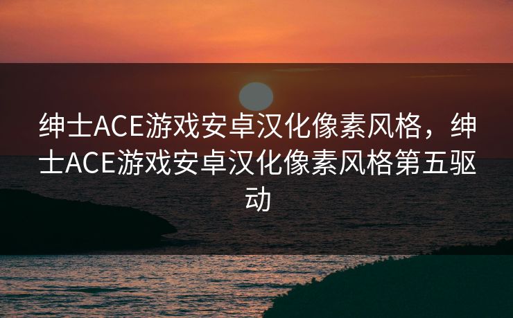 绅士ACE游戏安卓汉化像素风格，绅士ACE游戏安卓汉化像素风格第五驱动